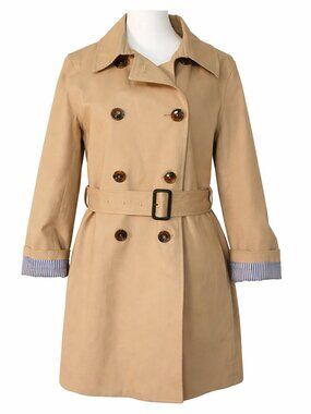 J. Crew Classic Trench Coat, Khaki, Size 8 Petite